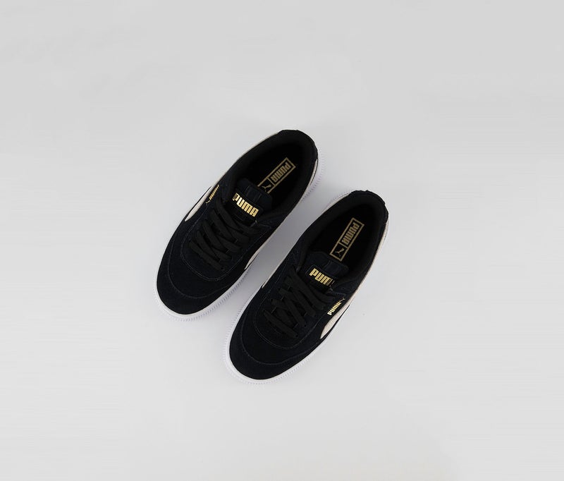 PUMA Women Deva Suede Lace Up Shoes, Black - Image 3