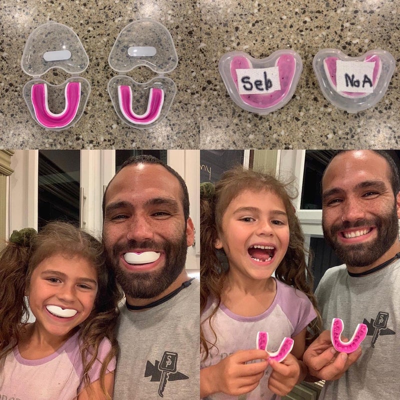 Oral Mart حارس الفم للشباب من أورال مارت باللونين الأبيض والوردي للأطفال - حارس فم للشباب للكاراتيه، كرة القدم الأمريكية، فنون القتال، التايكوندو، الملاكمة، كرة القدم، الرجبي، BJJ، موياي تاي، كرة القدم، الهوكي - Image 4