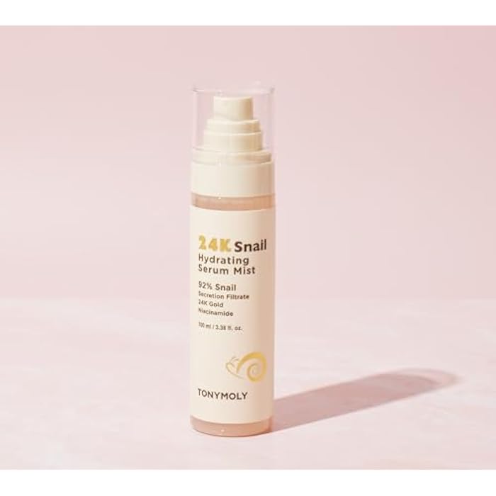 TONYMOLY 24K Snail Hydrating Serum Mist 3.38 oz – 92% Snail Mucin Face Mist with Niacinamide, Peptides & Gold for Radiant Skin, Moisturizing Korean Toner Spray for Hydration & Anti-Aging - Image 4