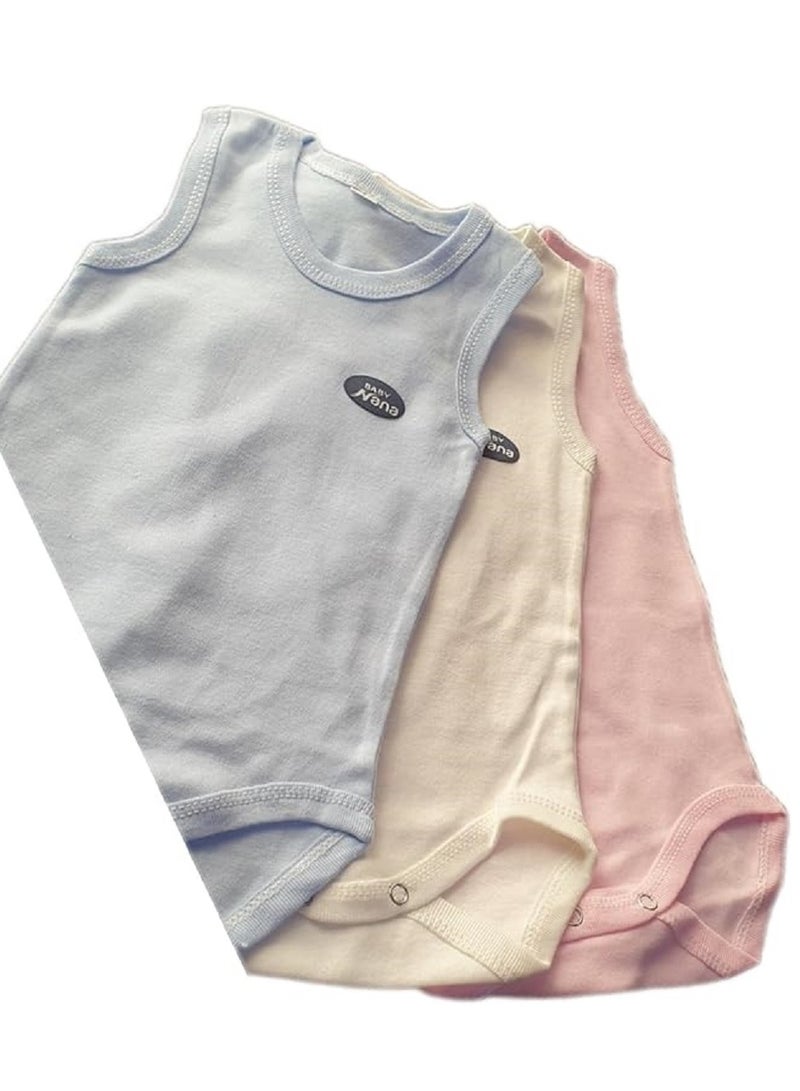 Plain baby romper. 3-piece baby clothing set - comfortable and high quality - 3 colors