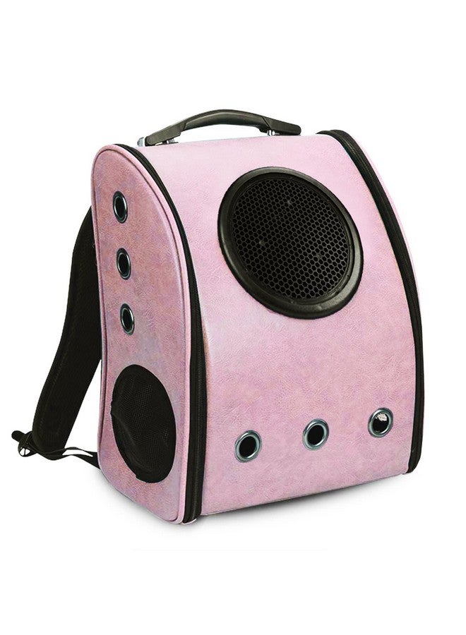 إيميلي بيتس حقيبة سفر محمولة من مادة البولي يوريثين قابلة للتنفس وقابلة للحمل في الهواء الطلق للحيوانات الصغيرة | وردي | - Image 3