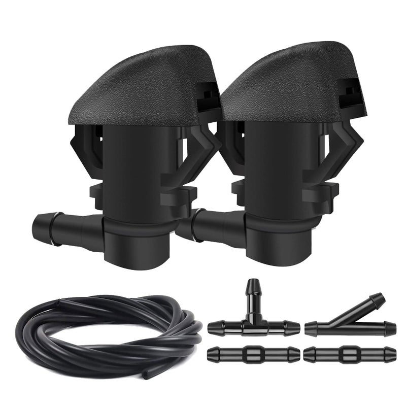 Windshield Washer Nozzles Kit Front Windshield Washer Nozzle Assembly and Fluid Hose with Connectors for Honda Pilot 20092012 2014 2015 Replaces OEM 76810SZAA01ZA