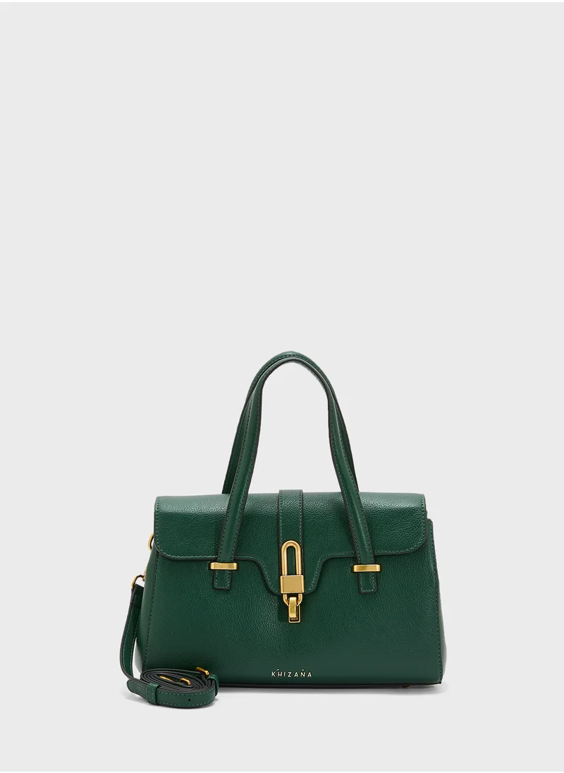 خزانة Metal Trim Detail Satchel Bag