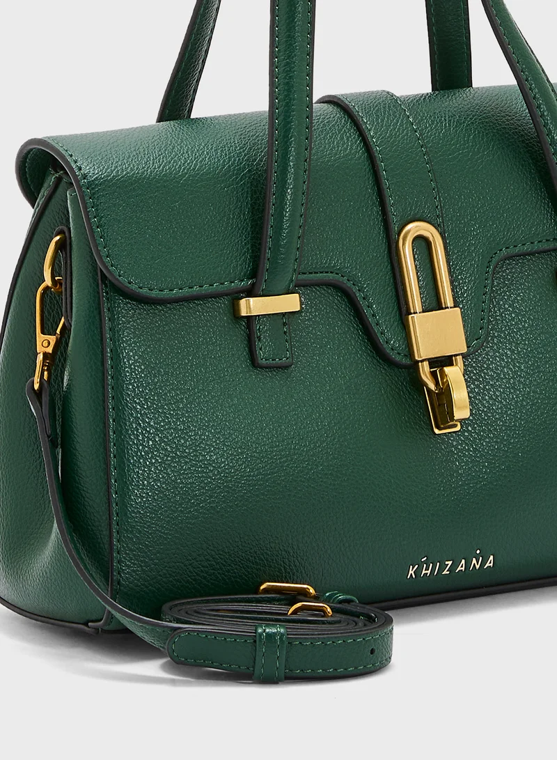 Khizana Metal Trim Detail Satchel Bag