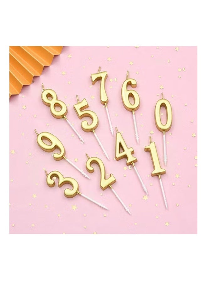 واي جيه 10 قطع مجموعة شموع عيد ميلاد رقمية ، شموع كعكة لامعة ، شموع كب كيك لزفاف عيد ميلاد وزينة كعكة حفلة الحظ (ذهبي)10 قطع مجموعة شموع عيد ميلاد رقمية ، شموع كعكة لامعة ، شموع كب كيك لزفاف عيد ميلاد وزينة كعكة حفلة الحظ ذهبية - Image 5