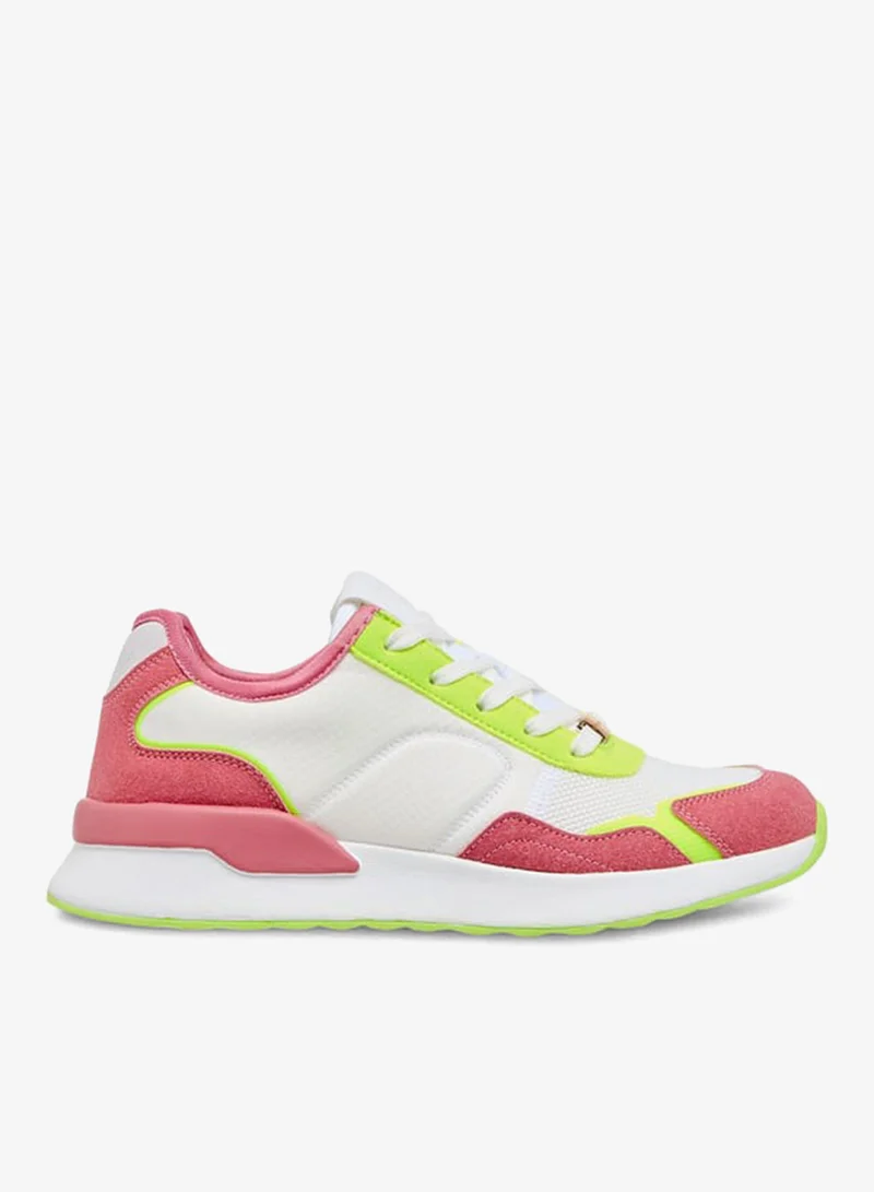 Women's Colourblock Sneakers with Lace-Up Closure