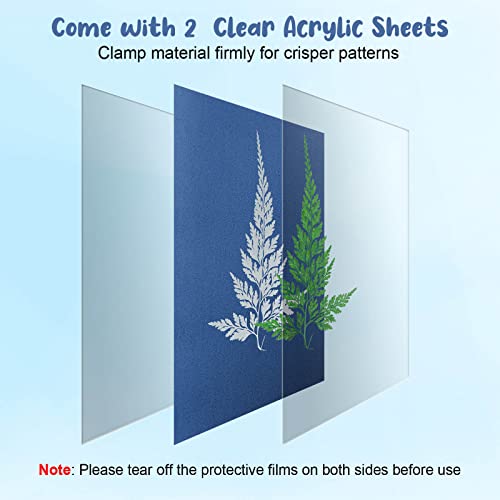 Mckanti 38 Sheets Cyanotype Sun Print Kit With 2 Clear Acrylic Sheets - High Sensitivity Solar Drawing Paper for Nature Printing - A5 Size (5.8 x 8.3 Inch) - DIY Arts and Crafts for Adults and Kids - Image 4