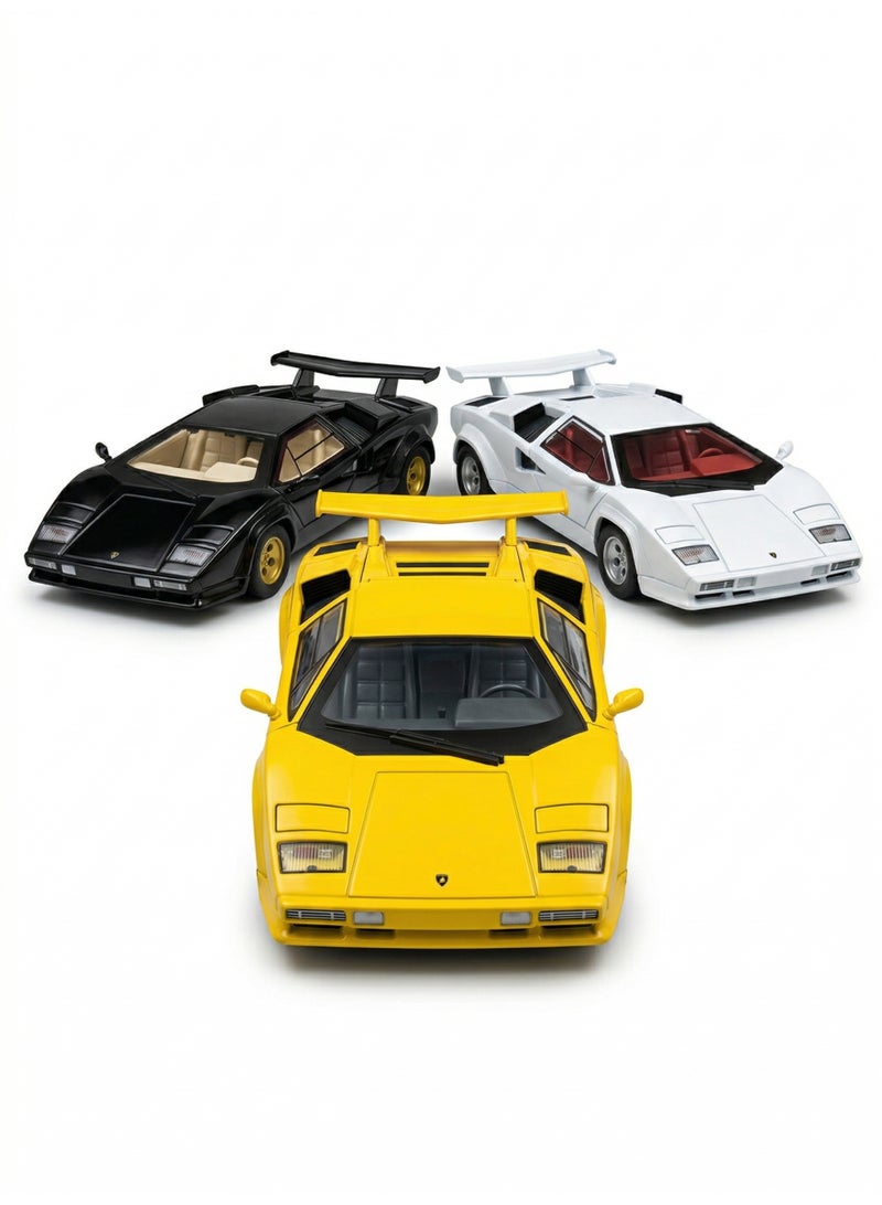 Lamborghini Diecast Countach 5000 Model Car 1:24 Scale – Assorted Colors - 01pcs - Image 1