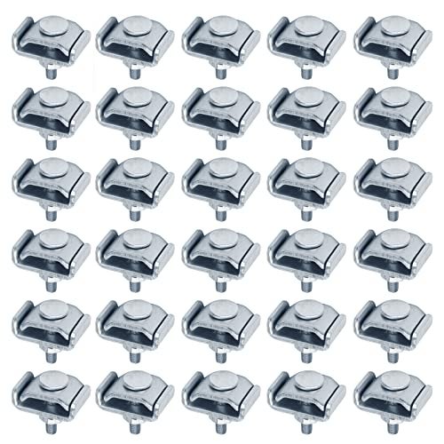 OTTFF 30 Pack Splice Washer Kit, Reinforced Joint Clamp Grid Wall Clips Fit 5/32"-1/4" Wire Dia. Basket Wire Mesh Cable Tray, Cord End Connector - Image 1