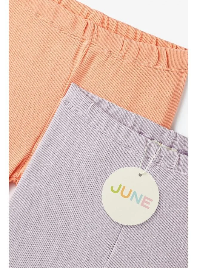 جون June Girl 2-Pack Camisole Basic Tight Lilac - Peach