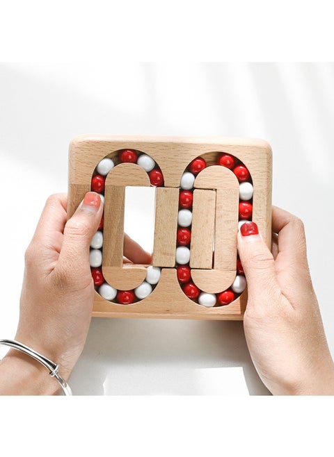 Puzzle Unblocking Ring Unlock Science And Education Maze Desktop Game Flat Ball Kong Ming Lock Luban Lock Adult Wooden Toy-Color:Ball Game