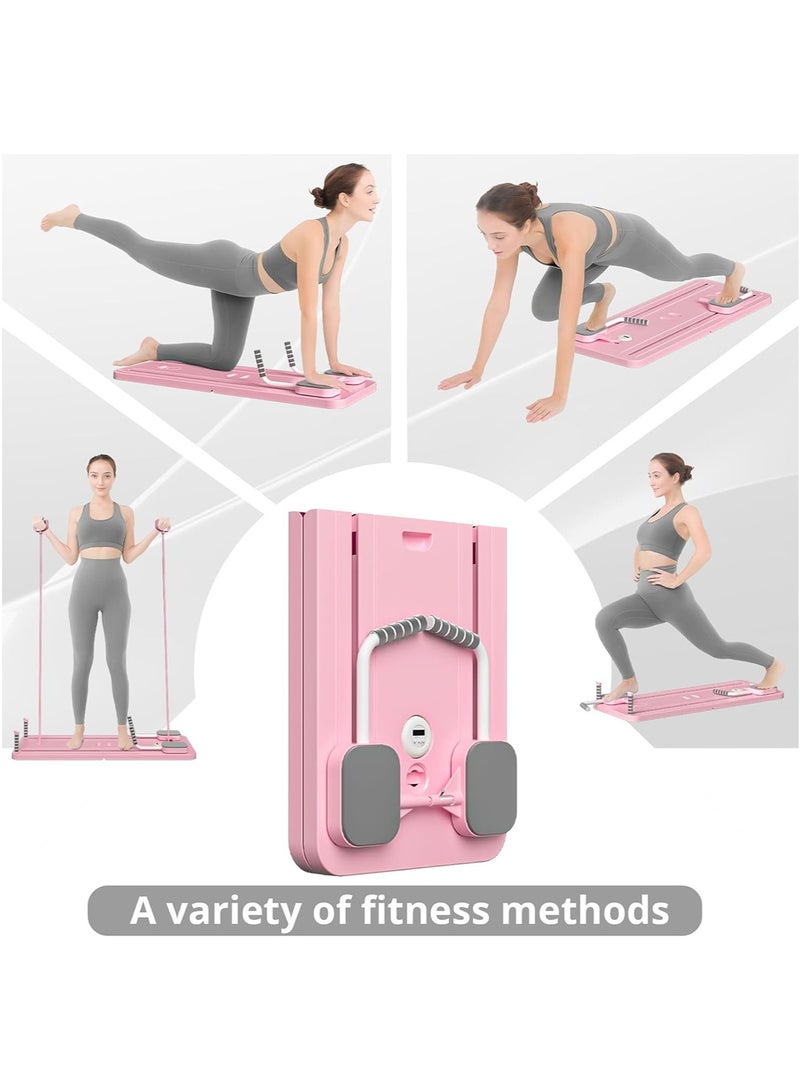 ETG ETG Pilates Board - 2024 Pilates Reformer Set, Multi-Purpose Foldable Pilates Reformer Board for Home, 5 in 1 Pilates Sliding Board - Image 3