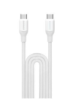 Momax Momax Flow 100W USB-C to USB-C 3m Braided Cable, Fast Charging, and Data Transfer, White  - Image 1