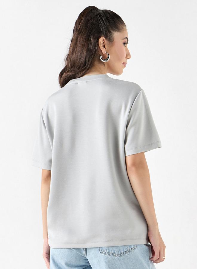 SP Characters Bugs Bunny Print Crew Neck T-shirt with Short Sleeves - Image 3