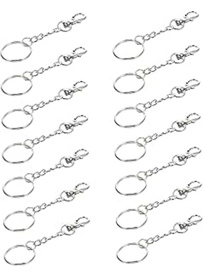 60 Sets Stainless Steel Lobster Clasps for Keychain Making Organizing Keys Crafts and Accessories - Image 1