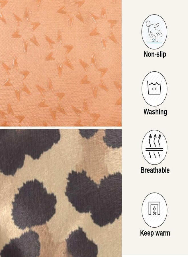 KEEPREAL Leopard Print Dog Bed & Cat Bed for Small/Medium Pets, Ultra Soft Calming Washable Pet Bed with Non-Slip Bottom, 18x24 Inch（386） - Image 4