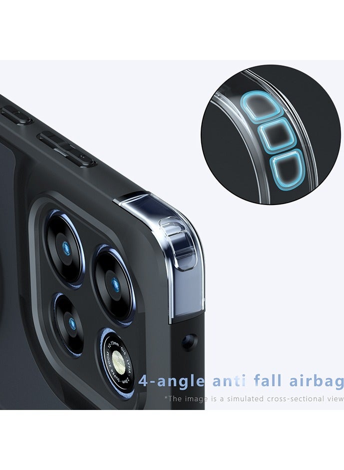 Magnetic Case for Motorola Moto G86 5G, Frosted Translucent Back Protective Slim Phone Cover, Anti-Fingerprints, Anti-Fall Drop Protection, Shockproof Case for Motorola Moto G86 5G (Black) - Image 3