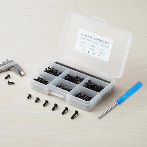 Mcsher 180Pcs M2 Laptop Repair Screw Kit,6 Sizes（M2x3/4/5/6/8/10mm，for SSD HDD DVD Drive Replacement， Most Laptop Models & Internal Hardware Fix，with Screwdriver & Plastic Box - Image 4