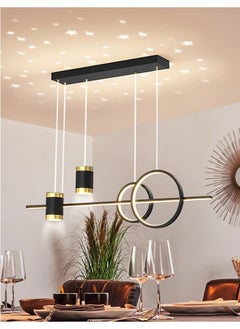Beauenty LED Modern Wave Shape Pendant Light 45W Dimmable Chandelier Hanging Lighting Fixture Black Chandeliers For Dining Room Restaurant Kitchen Island Table  - Image 5