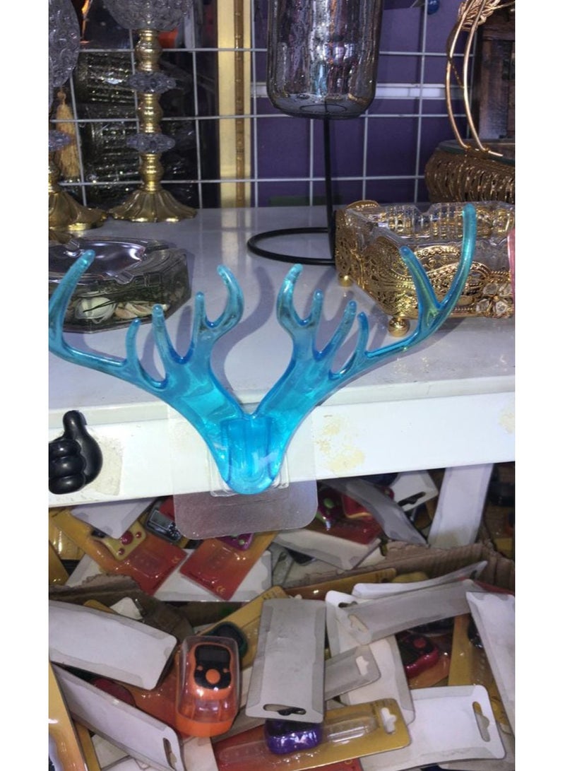 Adhesive Hook Deer Elk Head Shape Towel Hanger No Punching 3 Pcs - Image 3