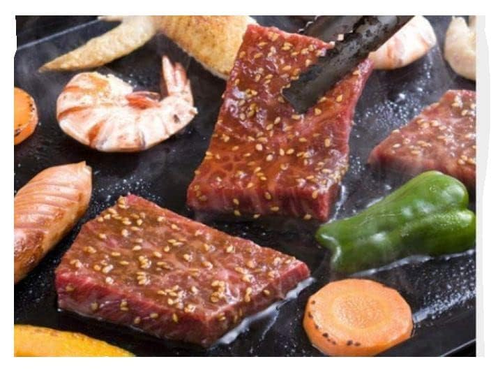 MVM Enterprise MVM Enterprise 2 in 1 Multifunctional Nonstick Electric BBQ Raclette Hotpot with Grill Pan Black  - Image 4