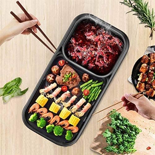 MVM Enterprise MVM Enterprise 2 in 1 Multifunctional Nonstick Electric BBQ Raclette Hotpot with Grill Pan Black  - Image 3