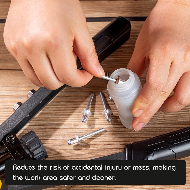 Deli DL236913 مسدس ربط مزدوج بمقبض طويل 13" مصنوع من فولاذ سبائك Cr-Mo مع أنوف قابلة للاستبدال مقبض مريح رافعة ثقيلة تدعم قطع فوهة 2.4-6.4 مم (1 قطعة، أصفر وأسود) - Image 5