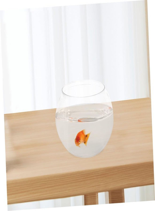 Balacoo Transparent Landscape Fish Tank Globe Fish Bowl for Goldfish Chic Desktop Aquarium Decor Unbreakable Small Container for Home and Office Viewing - Image 4