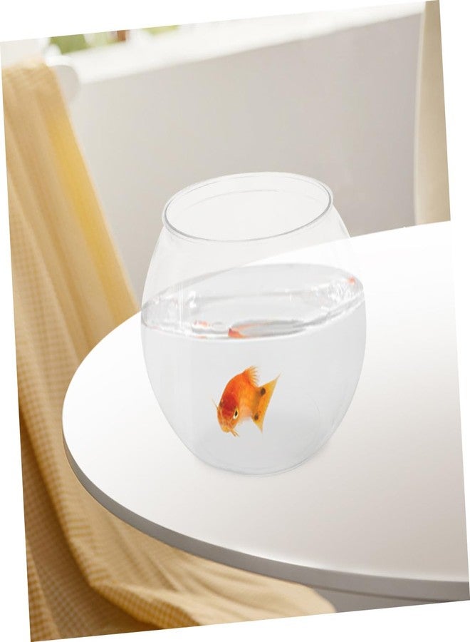 Balacoo Transparent Landscape Fish Tank Globe Fish Bowl for Goldfish Chic Desktop Aquarium Decor Unbreakable Small Container for Home and Office Viewing - Image 5