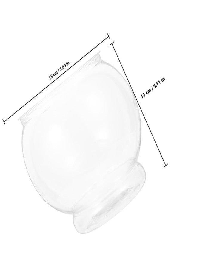Balacoo Transparent Landscape Fish Tank Globe Fish Bowl for Goldfish Chic Desktop Aquarium Decor Unbreakable Small Container for Home and Office Viewing - Image 2
