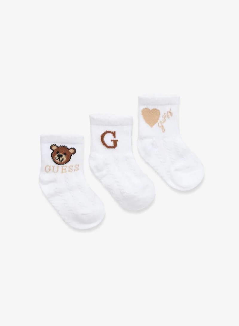 GUESS Infant 3 Pack Of Crew Socks