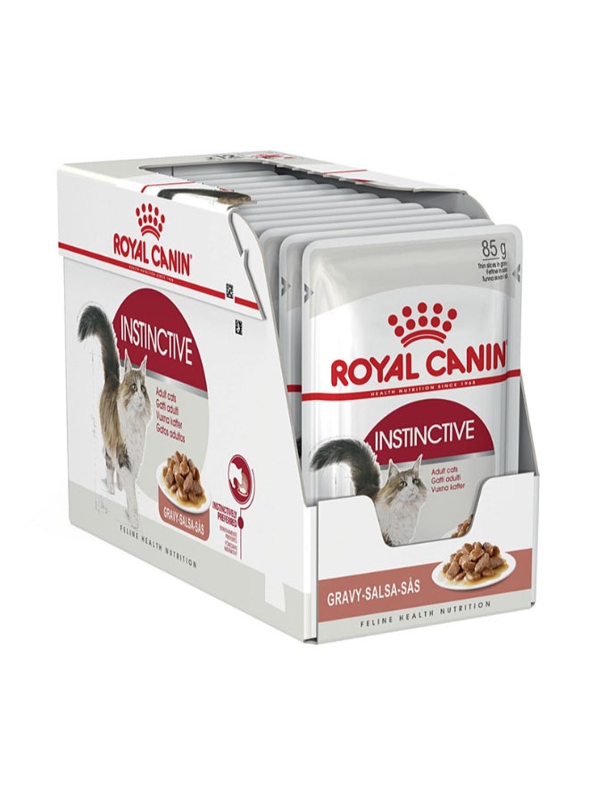 ROYAL CANIN Feline Health Nutrition Instinctive Adult Cats Gravy Wet Food Pouches 12 x 85g  - Image 2