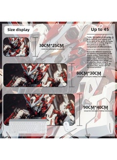 Mouse Pad Oversized Gundam Computer Keyboard Pad Cartoon Game Mouse Pad Boys E-sports Computer Thickened Desk Pad-Color:800*300*2mm-Pattern:Up To 45
