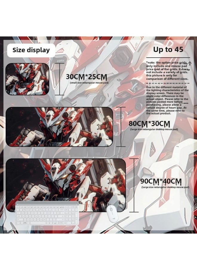 Generic - Mouse Pad Oversized Gundam Computer Keyboard Pad Cartoon Game Mouse Pad Boys E-sports Computer Thickened Desk Pad-Color:800*300*2mm-Pattern:Up To 45 - Image 1