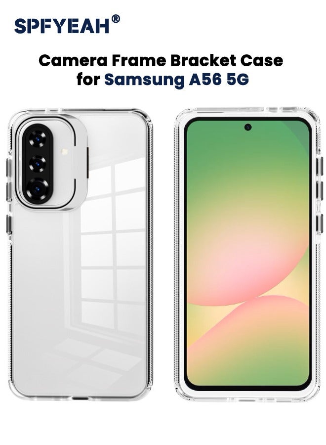 اس بي اف يا. جراب Samsung Galaxy A56 5G مع حامل حلقي للكاميرا، [مضاد للسقوط والصدمات] [مضاد للخدش والانزلاق] [لا يسبب الاصفرار] جراب صلب كلاسيكي بمسند لهاتف Samsung A56 مقاس 6.7 بوصة - Image 2