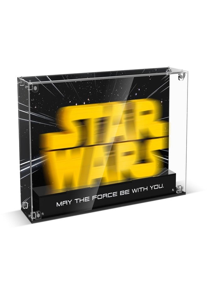 NAOCARD Acrylic Display Case for Lego Brick-Built Star Wars Logo (ONLY Box, NOT Model) Clear Dustproof Display Box Compatible with Lego 75407 Model Kit - Image 1