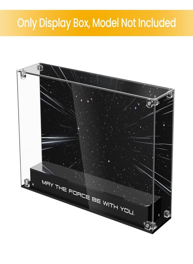NAOCARD Acrylic Display Case for Lego Brick-Built Star Wars Logo (ONLY Box, NOT Model) Clear Dustproof Display Box Compatible with Lego 75407 Model Kit - Image 2