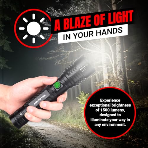 GearLight S2500 LED Flashlight - Extremely Bright, Powerful Tactical Flashlights with High Lumens for Camping, Emergency & Everyday Use - 1 Pack, (Batteries Not Included) - Image 3
