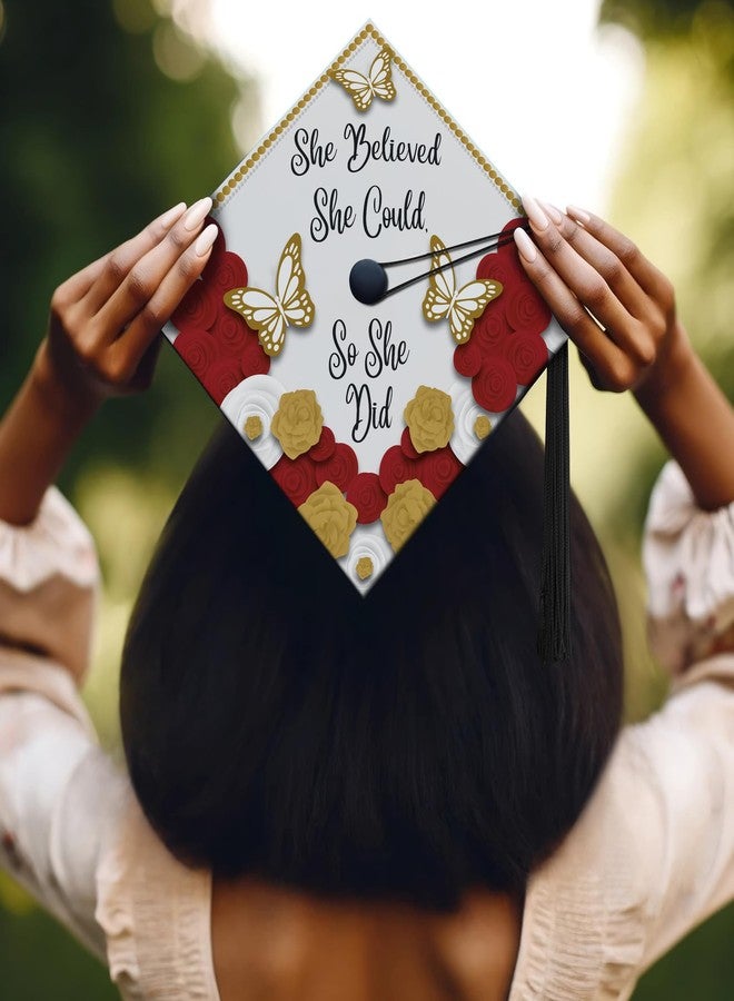 ADVANSYNC She Believed She Could, So She Did Graduation Cap Topper - Image 3
