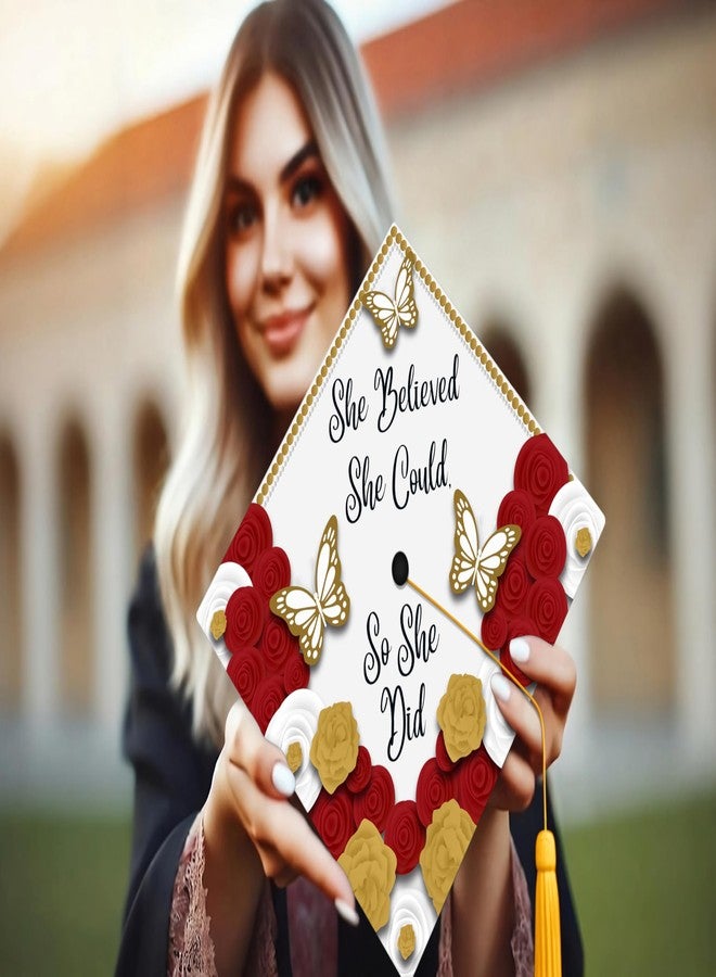 ADVANSYNC She Believed She Could, So She Did Graduation Cap Topper - Image 2