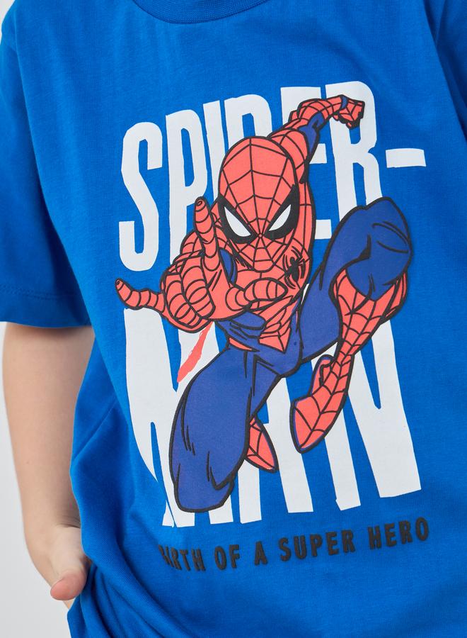 Styli Styli Spiderman Graphic Print Round Neck T-Shirt  - Image 4