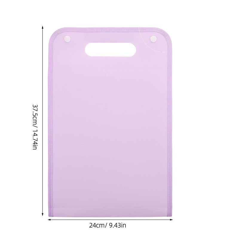 Portable 13 Layer Expanding File Organizer With Handle For Documents Receipts Purple - Image 3