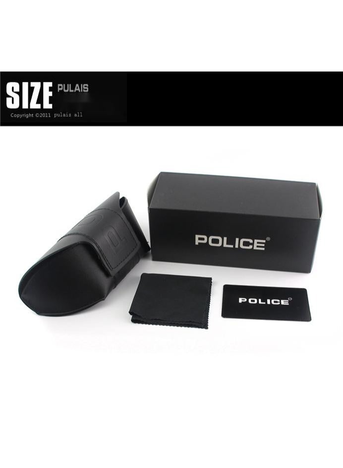 POLICE Fashion Polarized Sport Sunglasses,Cycling Sunglasses,Tea Lenses with Gold Frames for Men - Image 4