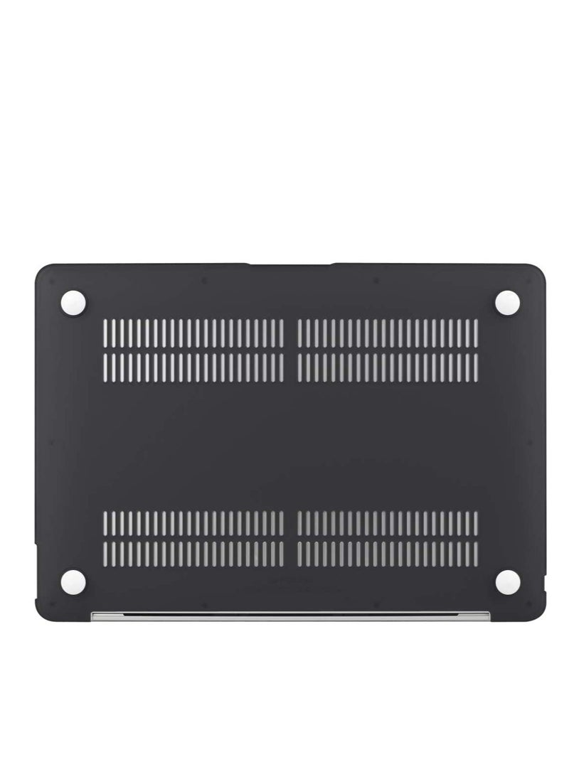 Generic - حافظة صلبة 3 في 1 متوافقة مع ماك بوك برو 14 بوصة 2023 2022 2021 M3/M2/M1 Chip A2442/A2779/A2918/A2992، حافظة بلاستيكية صلبة وغطاء لوحة مفاتيح وواقي شاشة - أسود - Image 1