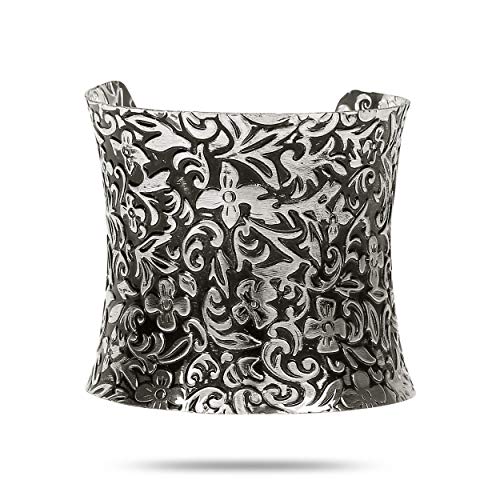 YouBella Jewellery Silver Plated Oxidised Cuff Bracelet Bangle for Women and Girls (Style 5) - Image 2