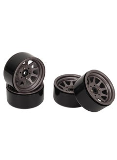Thoraya 4PCS RC Wheel Rim Set Zinc Alloy Steel Universal 1.9 Inch 10 Rims RC Crawler Car Wheel Hub for Axial SCX10 II III Titanium  - Image 5
