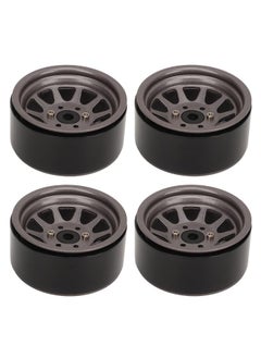 Thoraya 4PCS RC Wheel Rim Set Zinc Alloy Steel Universal 1.9 Inch 10 Rims RC Crawler Car Wheel Hub for Axial SCX10 II III Titanium  - Image 2