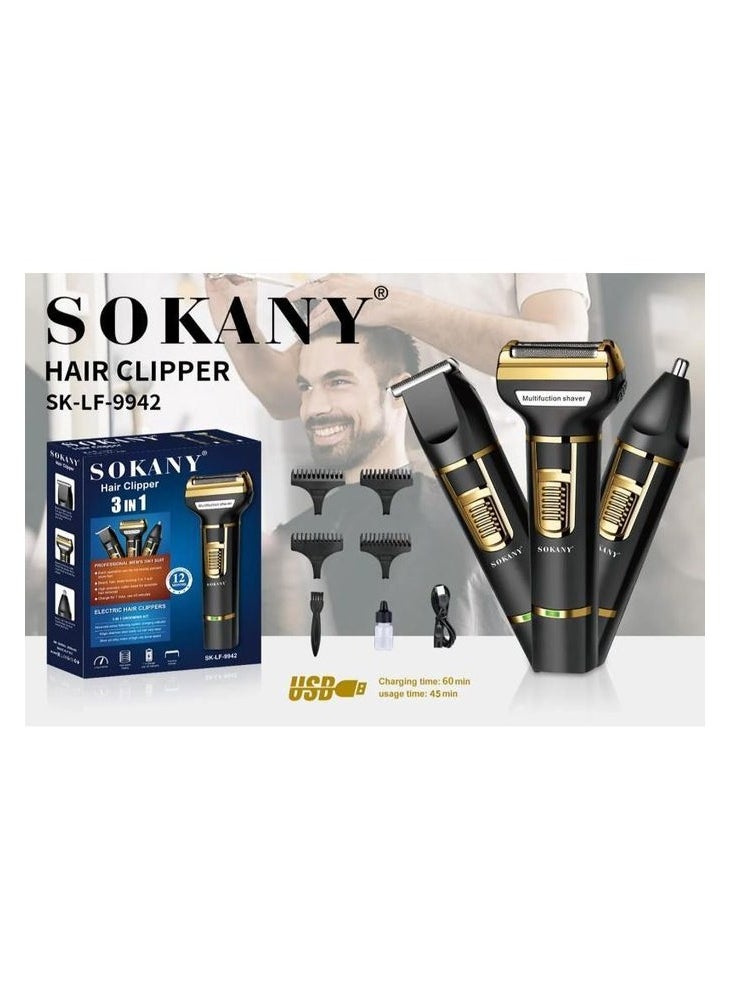 sokany SK-LF-9942 Professional Hair Trimmer - Multicolor  - Image 2