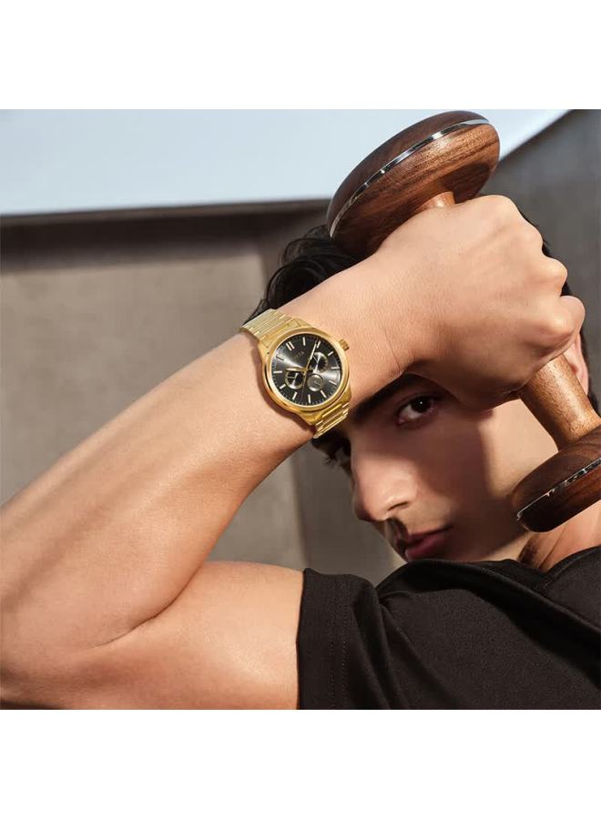 Fiyta Zhuoya Series City+ Light Business Multifunctional Men's Watch Black Dial Steel Strap - Image 3