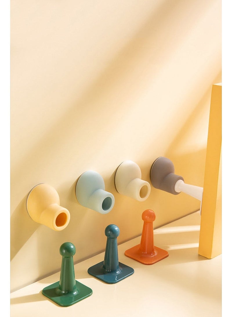 HOMESTAR Little Boot Door Stoppers (2PCs) - Adorable Silicone Bumper Pads & No Drill Door Holder | Ultra-Soft PP+Flexible Gel Construction | 4KG Heavy-Duty Capacity With Superior Shock Absorption | Perfect For Kids Rooms, Offices & Home Safety - Image 1
